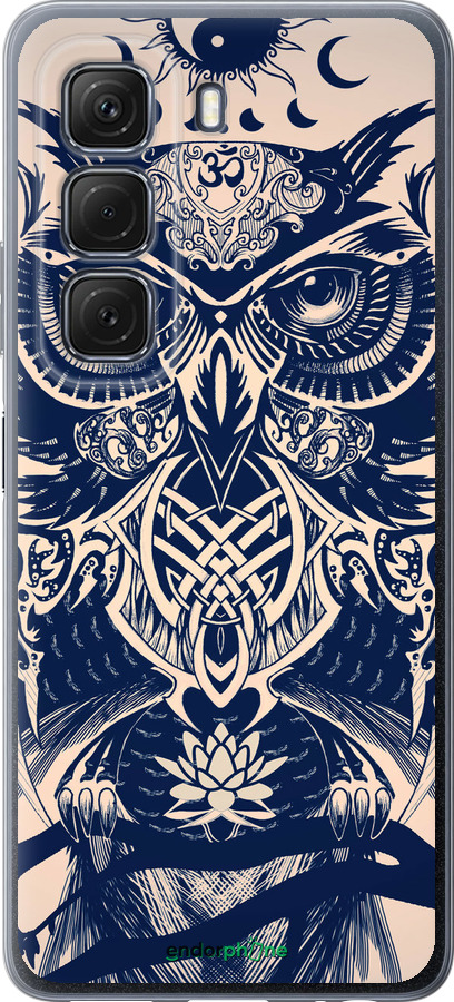 Силиконовый чехол Узорчатая сова для Infinix Hot 50 5G - 4000u-3795 изображение 