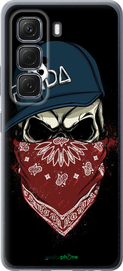 Силиконовый чехол Череп в кепке для Infinix Hot 50 5G - 4127u-3795 изображение 