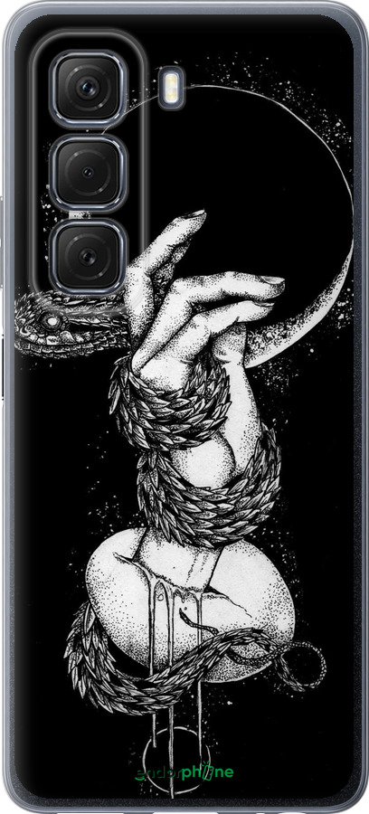 Силиконовый чехол Змея в руке для Infinix Hot 50 5G - 4149u-3795 изображение 