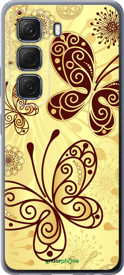 Силиконовый чехол Красивые бабочки для Infinix Hot 50 5G - 4170u-3795 изображение 