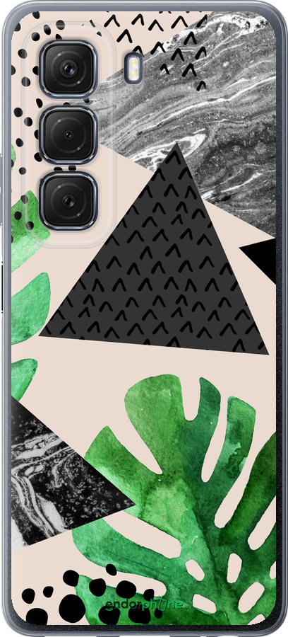 Силиконовый чехол Монстера для Infinix Hot 50 5G - 4304u-3795 изображение 