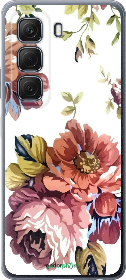 Силиконовый чехол Vintage flowers для Infinix Hot 50 5G - 4333u-3795 изображение 