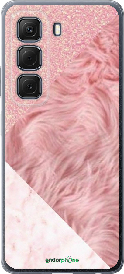 Силиконовый чехол Розовые текстуры для Infinix Hot 50 5G - 4343u-3795 изображение 