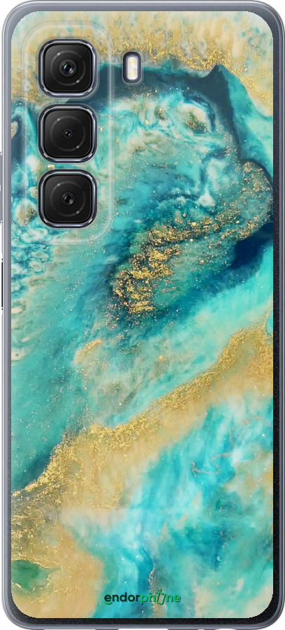 Силиконовый чехол Green marble для Infinix Hot 50 5G - 4365u-3795 изображение 