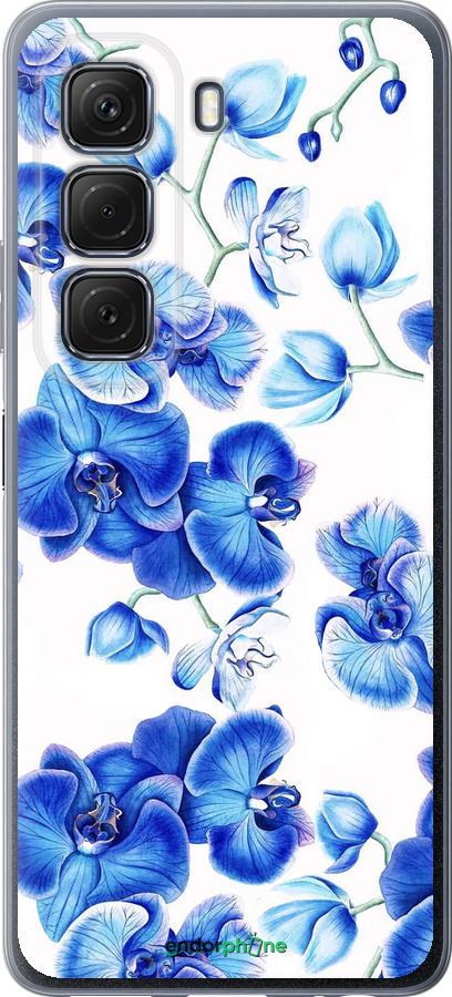 Силиконовый чехол Голубые орхидеи для Infinix Hot 50 5G - 4406u-3795 изображение 