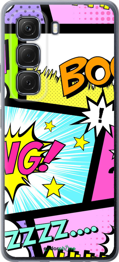 Силиконовый чехол Комикс 1 для Infinix Hot 50 5G - 4407u-3795 изображение 