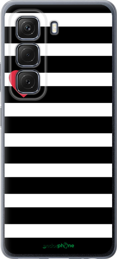 Силиконовый чехол Черно-белые полосы для Infinix Hot 50 5G - 4461u-3795 изображение 