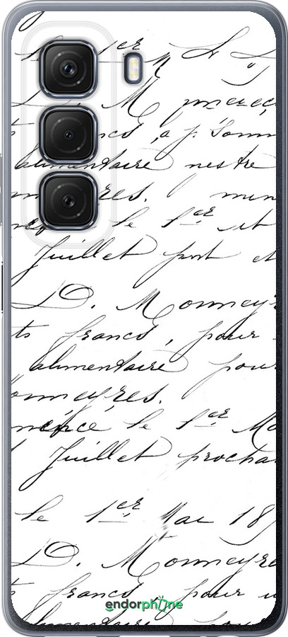 Силиконовый чехол Прописной шрифт для Infinix Hot 50 5G - 4475u-3795 изображение 