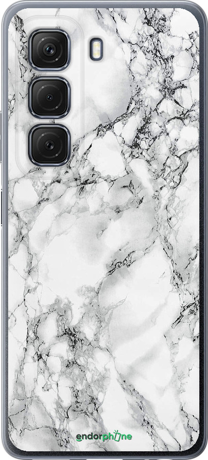Силиконовый чехол Мрамор белый для Infinix Hot 50 5G - 4480u-3795 изображение 