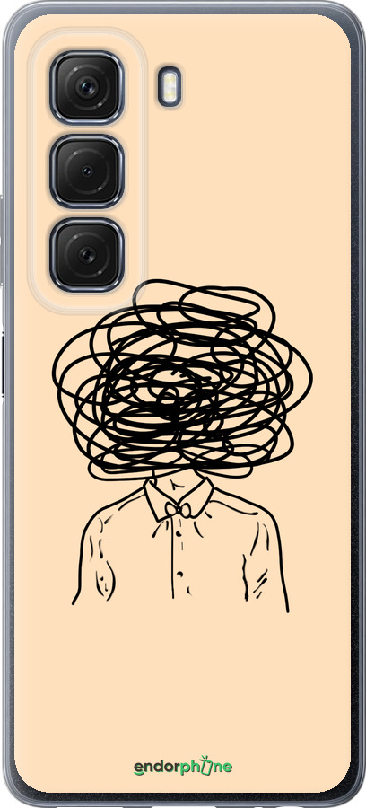 Силиконовый чехол Мысли для Infinix Hot 50 5G - 4568u-3795 изображение 