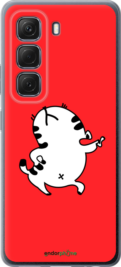 Силиконовый чехол Котик для Infinix Hot 50 5G - 4577u-3795 изображение 