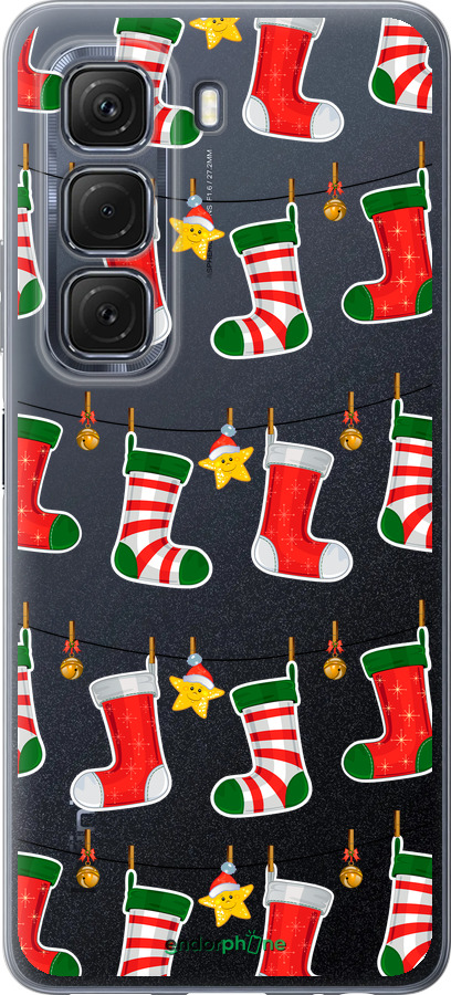 Силиконовый чехол Новогодний 9 для Infinix Hot 50 5G - 4622u-3795 изображение 