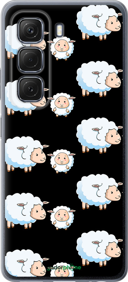 Силиконовый чехол Овечки1 для Infinix Hot 50 5G - 4637u-3795 изображение 