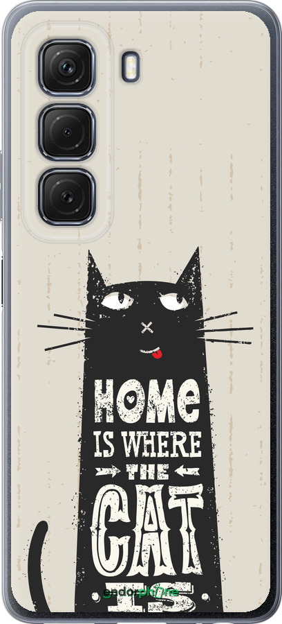 Силиконовый чехол Кот для Infinix Hot 50 5G - 4671u-3795 изображение 