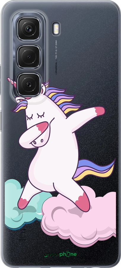 Силиконовый чехол Единорог для Infinix Hot 50 5G - 4702u-3795 изображение 