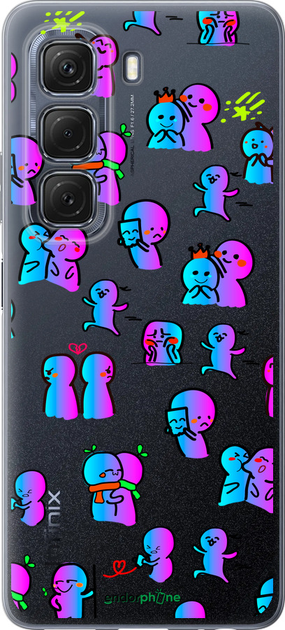 Силиконовый чехол Эмоции для Infinix Hot 50 5G - 4736u-3795 изображение 