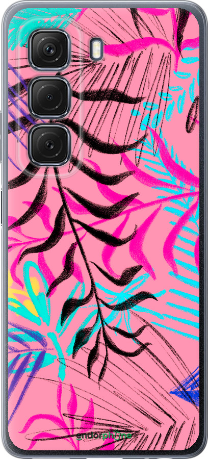 Силиконовый чехол Растительный узор 2 для Infinix Hot 50 5G - 4740u-3795 изображение 