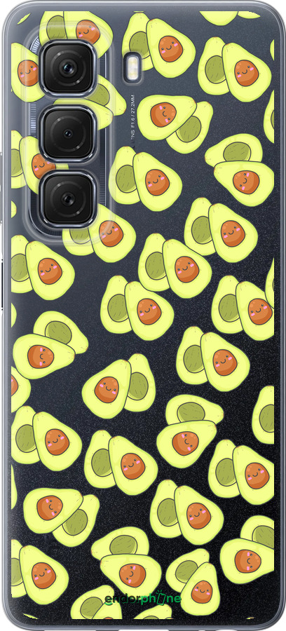 Силиконовый чехол Весёлые авокадо для Infinix Hot 50 5G - 4799u-3795 изображение 