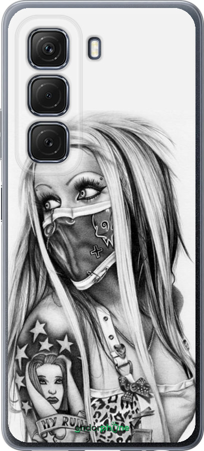 Силиконовый чехол Biohazard  8 для Infinix Hot 50 5G - 4824u-3795 изображение 