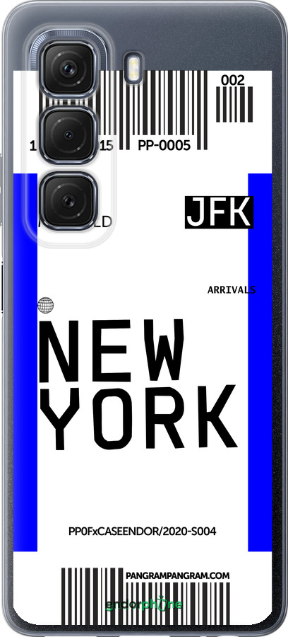 Силиконовый чехол New York для Infinix Hot 50 5G - 4861u-3795 изображение 