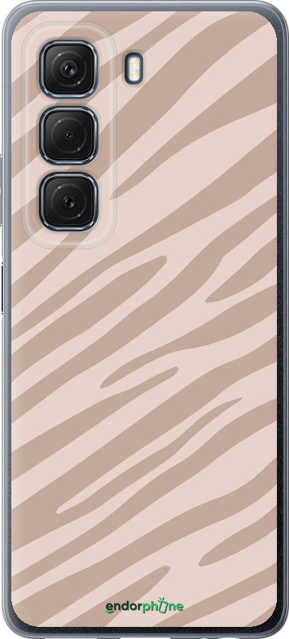 Силиконовый чехол Зебра беж для Infinix Hot 50 5G - 4875u-3795 изображение 