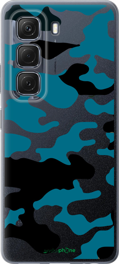 Силиконовый чехол Камуфляж прозрачный фон для Infinix Hot 50 5G - 4877u-3795 изображение 