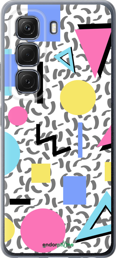 Силиконовый чехол Color shapes для Infinix Hot 50 5G - 4893u-3795 изображение 