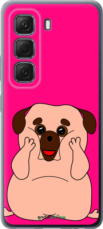 Силиконовый чехол Весёлый мопс для Infinix Hot 50 5G - 4908u-3795 изображение 
