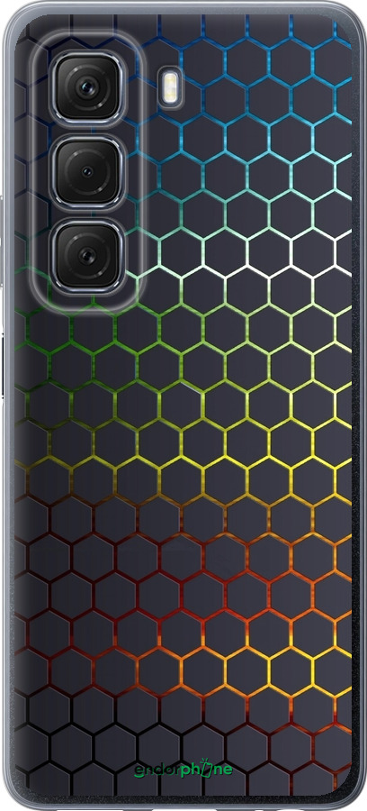 Силиконовый чехол Переливающиеся соты для Infinix Hot 50 5G - 498u-3795 изображение 