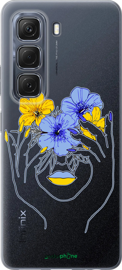 Силиконовый чехол Девушка v4 для Infinix Hot 50 5G - 5276u-3795 изображение 