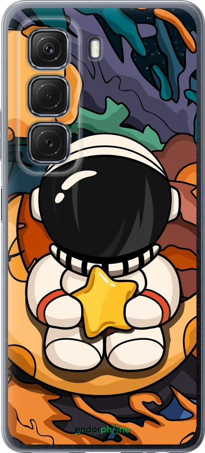 Силиконовый чехол Астронавт и звезда для Infinix Hot 50 5G - 5326u-3795 изображение 