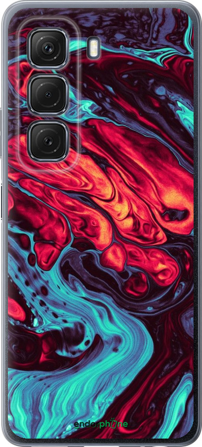 Силиконовый чехол Синяя красная абстакция для Infinix Hot 50 5G - 5339u-3795 изображение 