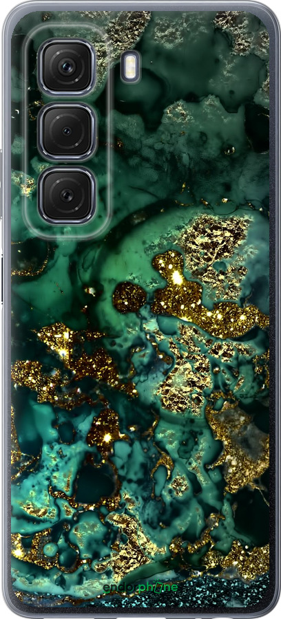 Силиконовый чехол Мрамор золото богатство для Infinix Hot 50 5G - 5419u-3795 изображение 