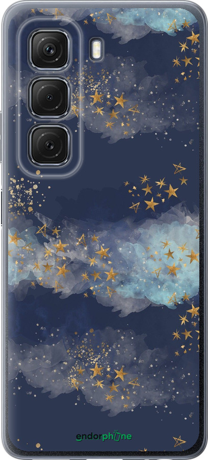 Силиконовый чехол Ночь золотые звезды для Infinix Hot 50 5G - 5421u-3795 изображение 