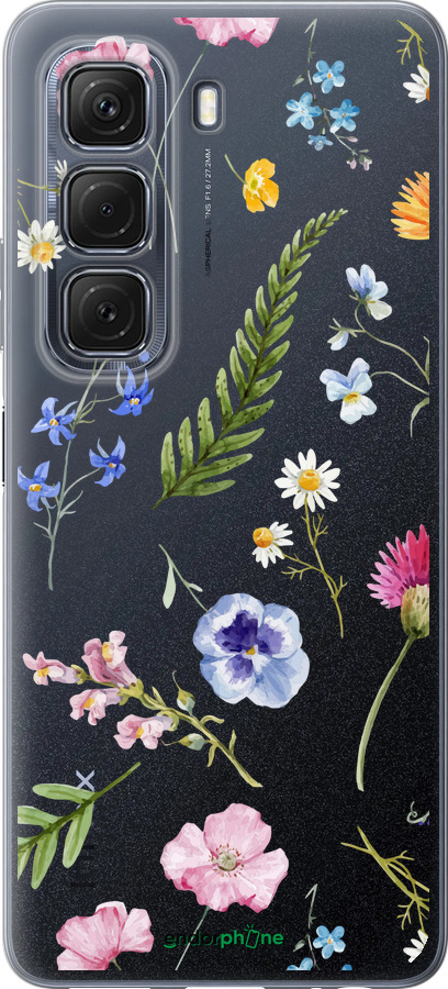 Силиконовый чехол Цветочный фон v2 для Infinix Hot 50 5G - 5472u-3795 изображение 