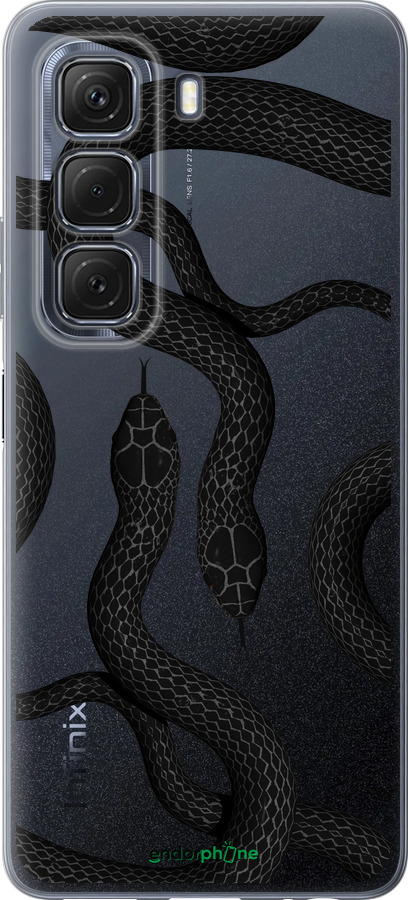 Силиконовый чехол Змеи для Infinix Hot 50 5G - 5473u-3795 изображение 