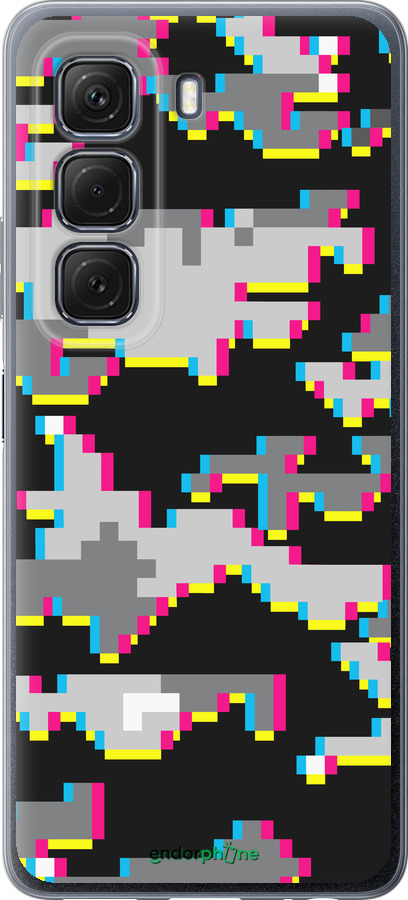 Силиконовый чехол Пиксельный камуфляж для Infinix Hot 50 5G - 5481u-3795 изображение 