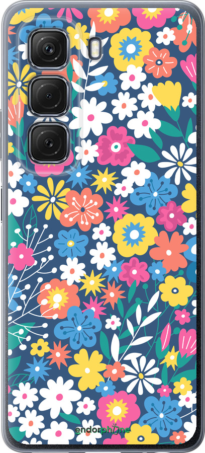 Силиконовый чехол Цветочный фон v4 для Infinix Hot 50 5G - 5494u-3795 изображение 