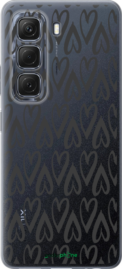 Силиконовый чехол Сердца v2 для Infinix Hot 50 5G - 5497u-3795 изображение 