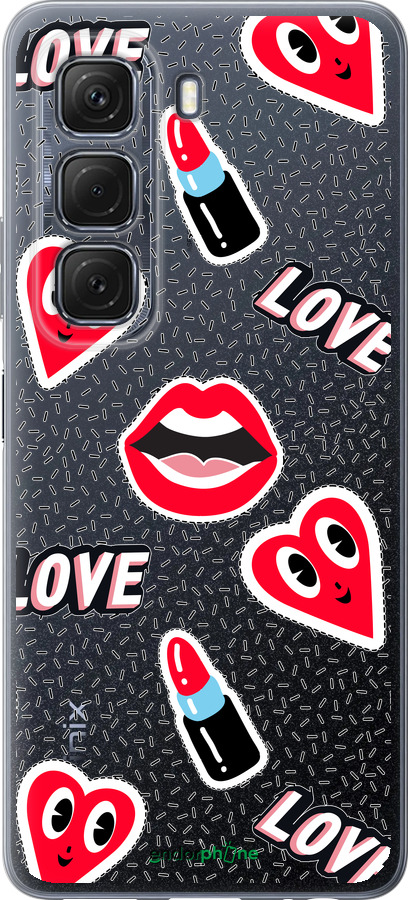 Силиконовый чехол Стикеры v3 для Infinix Hot 50 5G - 5502u-3795 изображение 