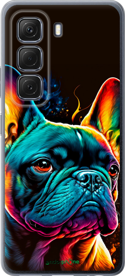 Силиконовый чехол Яркий бульдог для Infinix Hot 50 5G - 5547u-3795 изображение 
