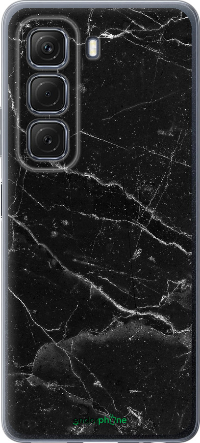Силиконовый чехол Черный мрамор v2 для Infinix Hot 50 5G - 5568u-3795 изображение 