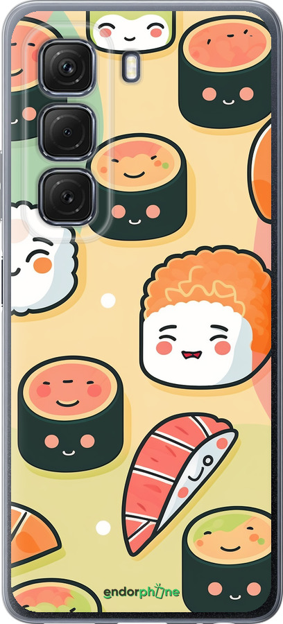 Силиконовый чехол Суши паттерн для Infinix Hot 50 5G - 5583u-3795 изображение 