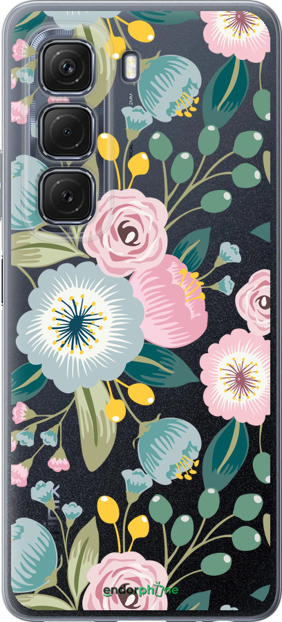 Силіконовий чехол Квіткові шпалери v2 для Infinix Hot 50 5G - 5602u-3795 изображение 