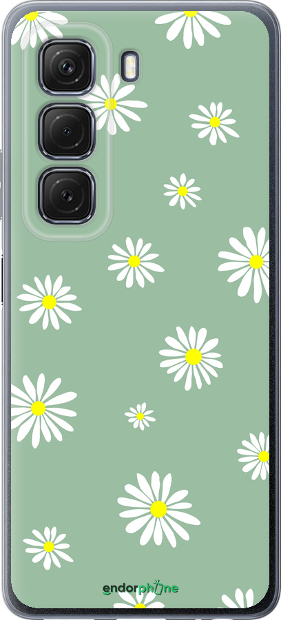 Силиконовый чехол Ромашки v4 для Infinix Hot 50 5G - 5603u-3795 изображение 