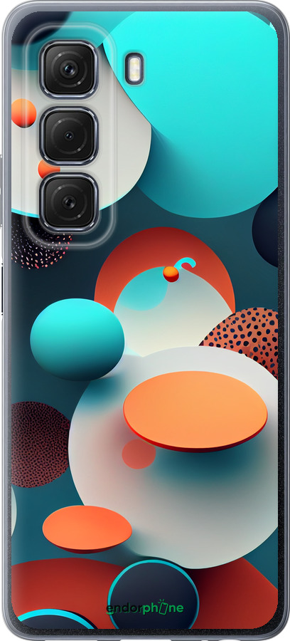 Силиконовый чехол Горошек абстракция для Infinix Hot 50 5G - 5608u-3795 изображение 