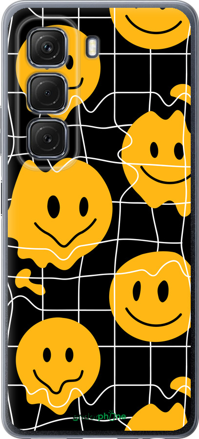 Силиконовый чехол Смайлы v3 для Infinix Hot 50 5G - 5623u-3795 изображение 