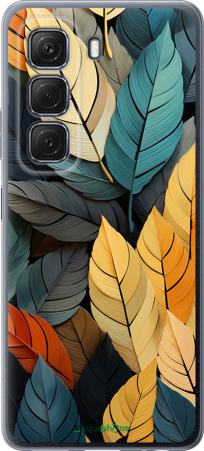 Силиконовый чехол Кольорове листя для Infinix Hot 50 5G - 5644u-3795 изображение 