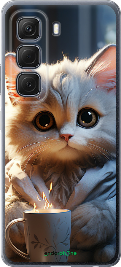 Силиконовый чехол White cat для Infinix Hot 50 5G - 5646u-3795 изображение 