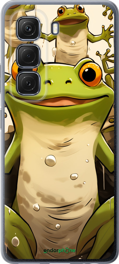 Силиконовый чехол Веселая жаба для Infinix Hot 50 5G - 5658u-3795 изображение 